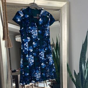 Vince Camuto Navy Floral Mini Dress
